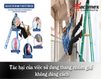 Tác hại của việc sử dụng thang nhôm ghế không đúng cách