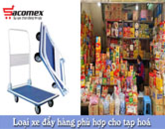 Loại xe đẩy hàng phù hợp cho tạp hoá