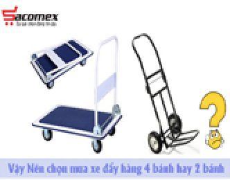 Nên chọn mua xe đẩy hàng 4 bánh hay 2 bánh