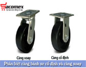 Phân biệt càng bánh xe cố định và càng xoay