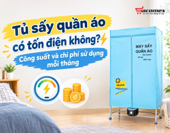 Tủ sấy quần áo có tốn điện không? Công suất và chi phí sử dụng mỗi tháng