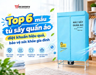Top 6 mẫu tủ sấy quần áo diệt khuẩn hiệu quả, bảo vệ sức khỏe gia đình