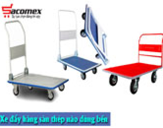 Xe đẩy hàng sàn thép nào dùng bền