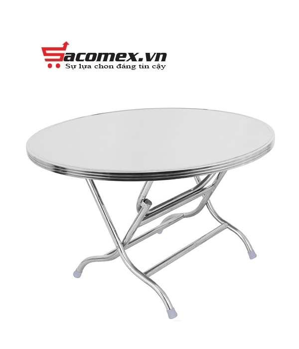 Bàn inox DELI 1m2 304 cạnh vuông
