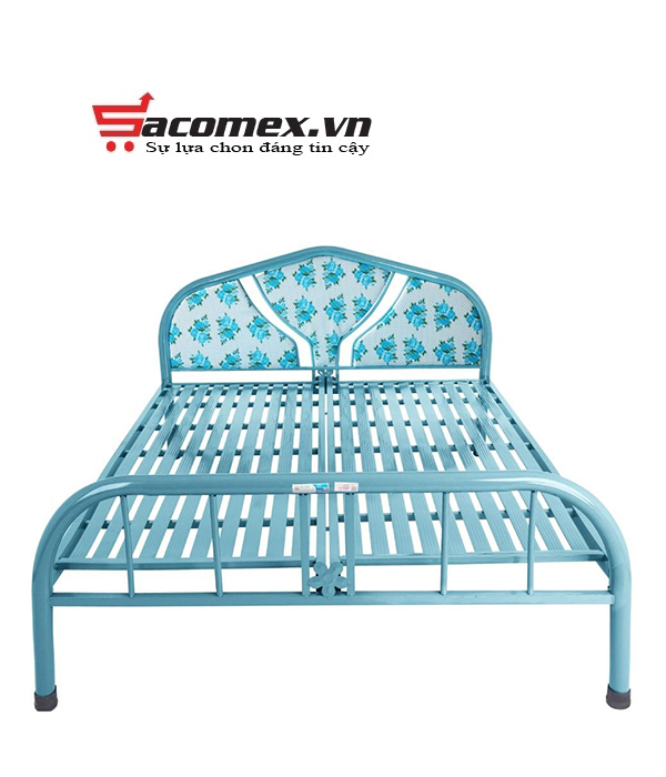 Giường sắt WIN đầu vuông 1m6