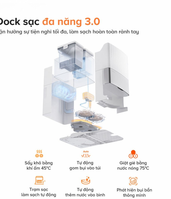 Robot hút bụi lau nhà Roborock QRevo Edge 5V1