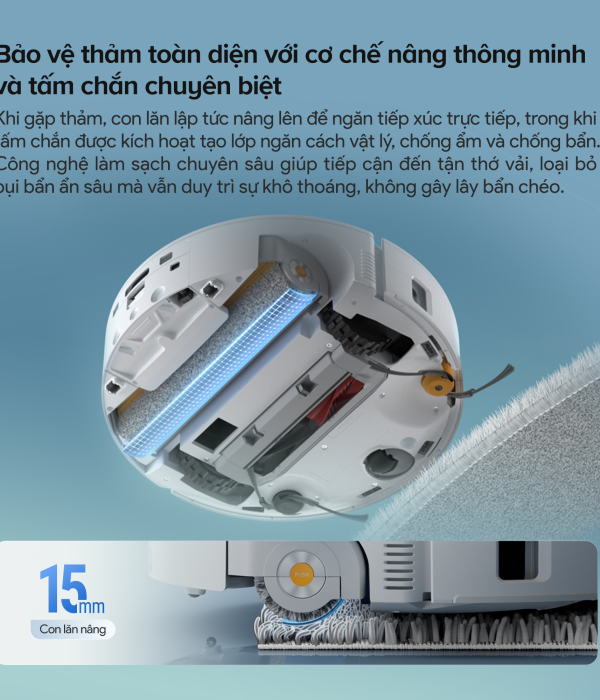 Robot hút bụi lau nhà Roborock QRevo Curv 2 Flow
