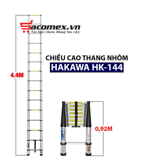 Thang Nhôm Rút Đơn Hakawa HK-144