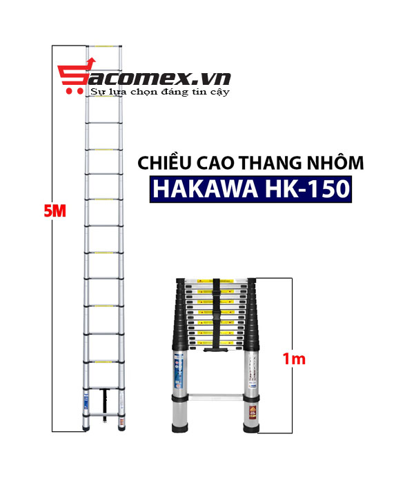 Thang Nhôm Rút Đơn Hakawa HK-150