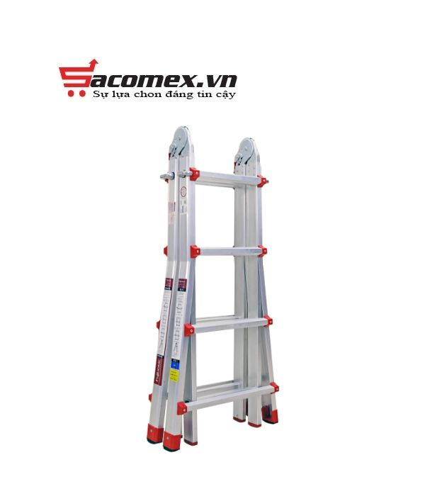 Thang nhôm chữ A gấp trượt Ninda RL-04