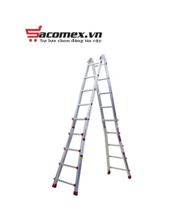 Thang nhôm chữ A gấp trượt Ninda RL-05