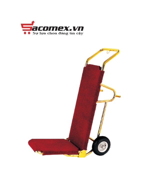 Xe đẩy hành lý khách sạn inox vàng HTIX08-L