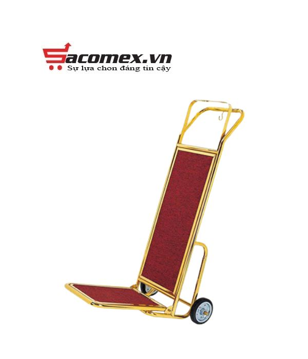 Xe đẩy hành lý khách sạn inox vàng HTIX10-L