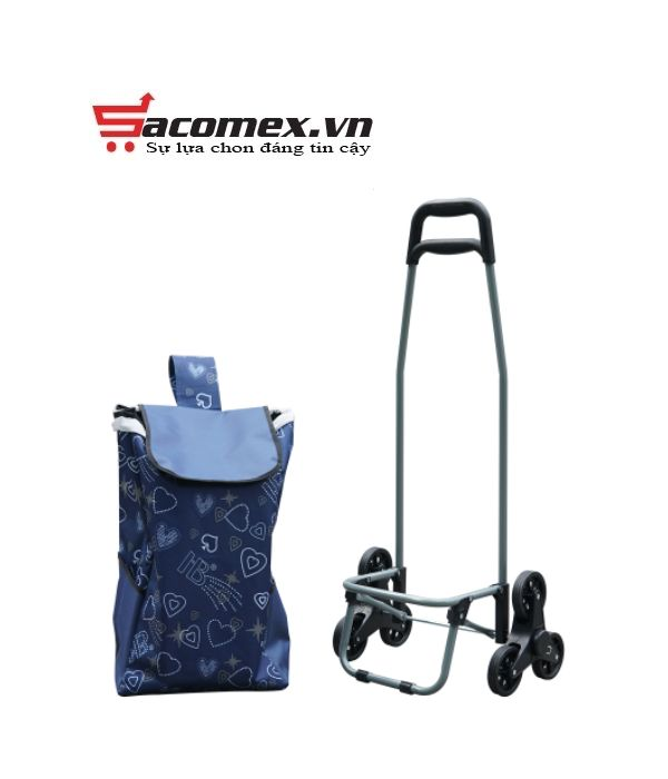 Xe kéo đi chợ leo cầu thang kèm túi tiện lơi Fujihome ST-30D6