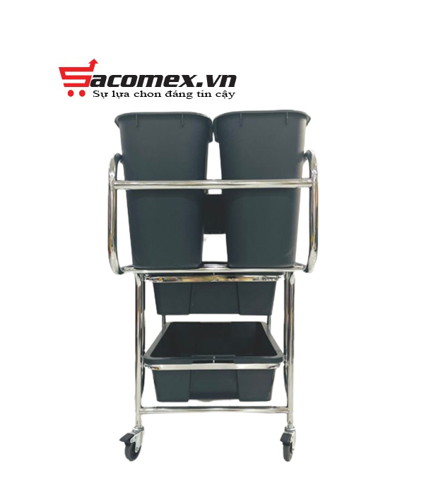 Xe đẩy thu gom bát đĩa và thức ăn HiClean HC168
