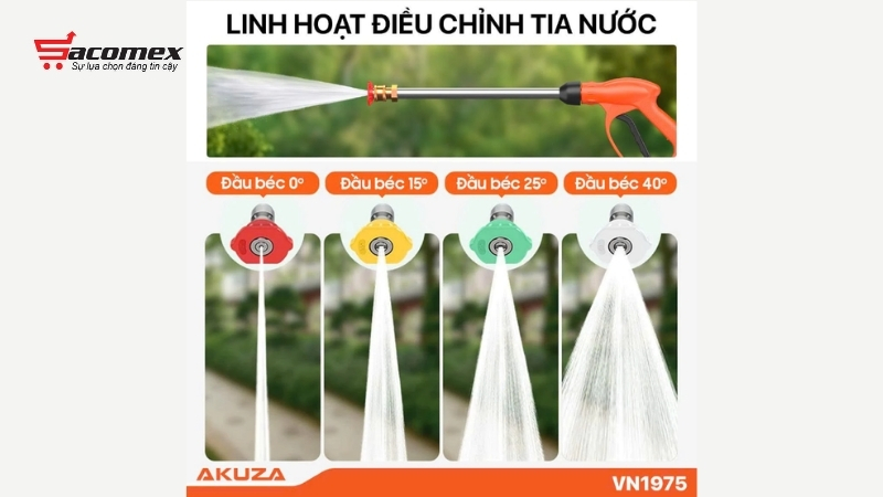 Vòi xịt linh hoạt của Máy rửa xe gia đình Akuza VN1975