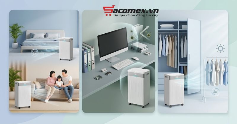 Ứng dụng máy hút ẩm dân dụng Fujihome DH40NW
