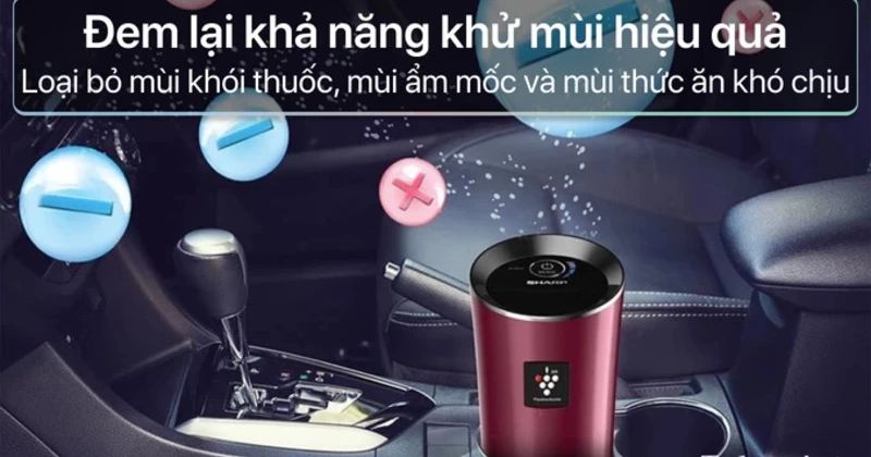  Khả năng khử mùi và diệt khuẩn vượt trội nhờ Plasmacluster Ion của máy lọc không khí ô tô Sharp IG-GC2E-N