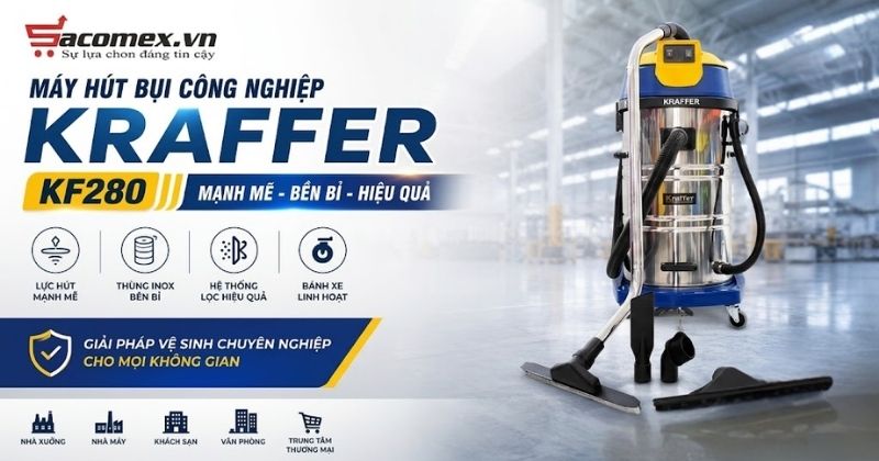 Máy hút bụi công nghiệp Kraffer KF280
