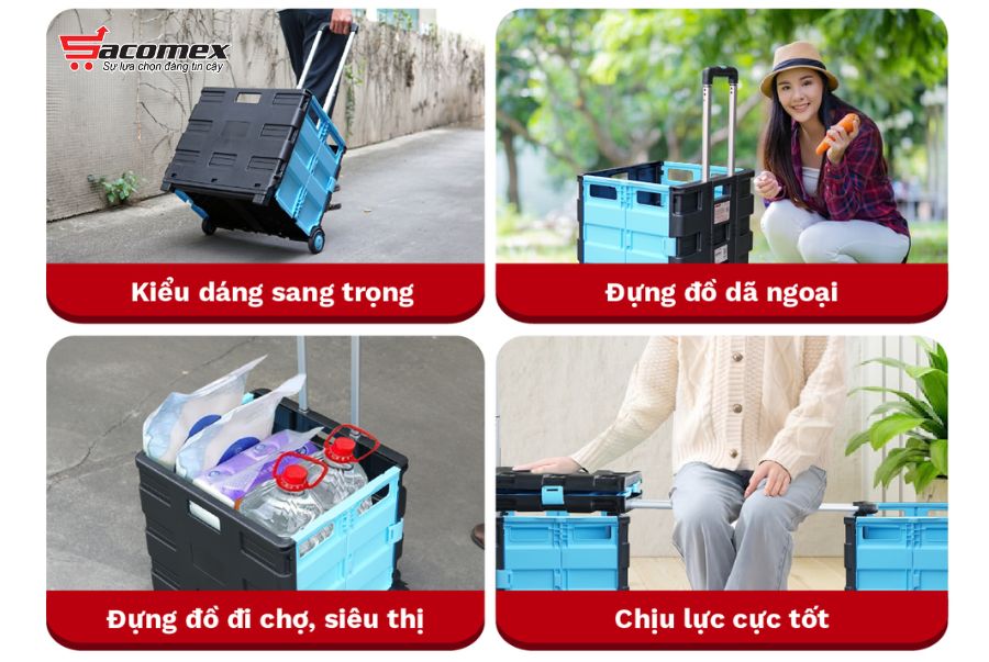 Lợi ích khi sử dụng xe kéo hàng đi chợ rút gọn Fujihome PT-35C