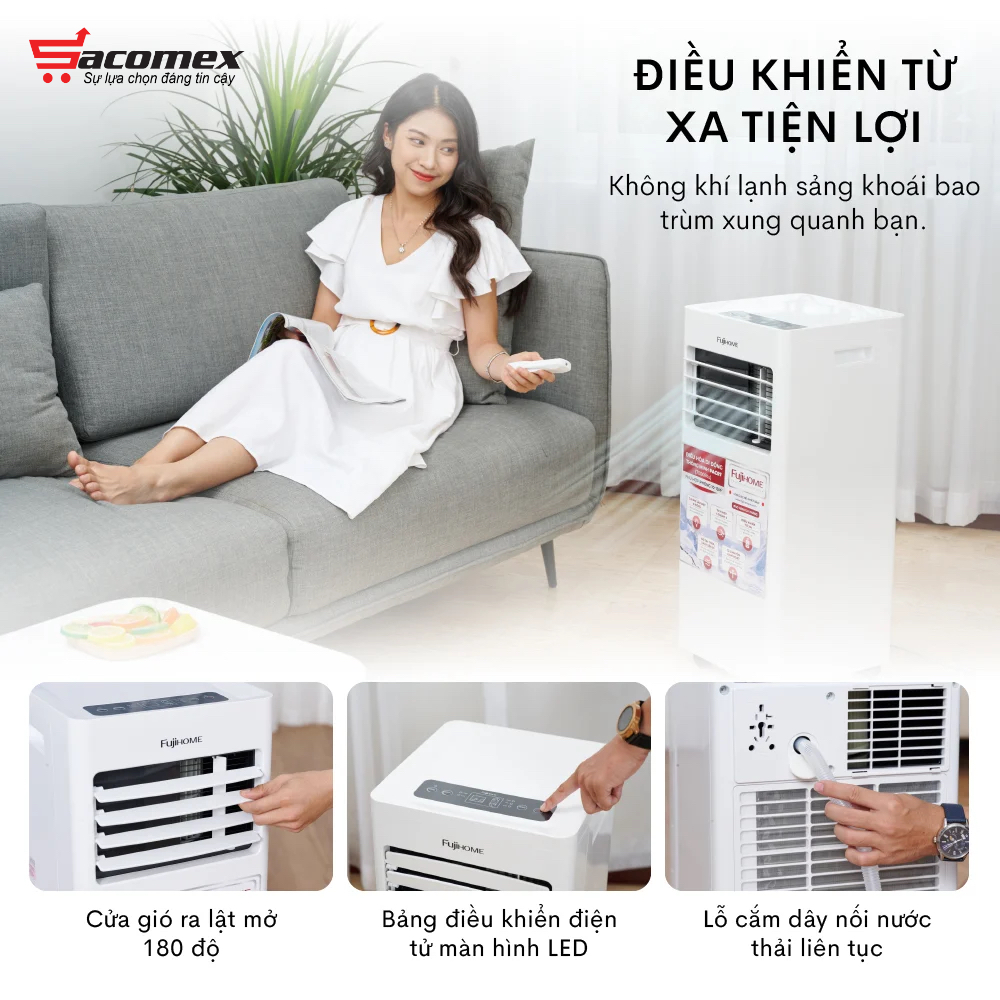 máy lạnh di động thông mini Fujihome