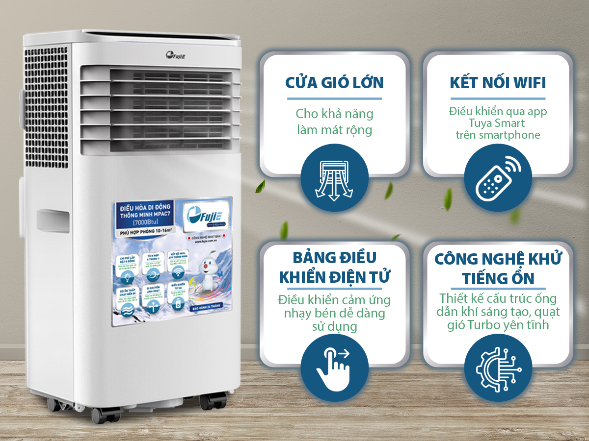 tính năng của máy điều hòa di động thông minh FujiE MPAC7