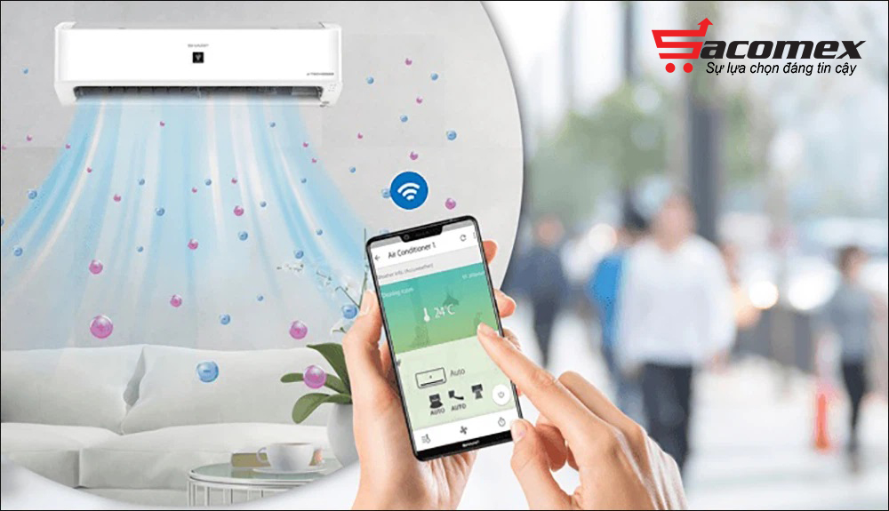 Sử dụng ứng dụng Sharp Air App bật điều hòa