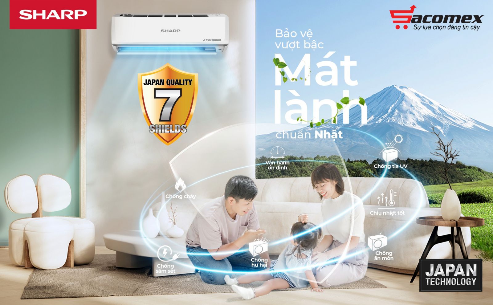 điều hòa Sharp Inverter 1 HP AH-X10ZEW