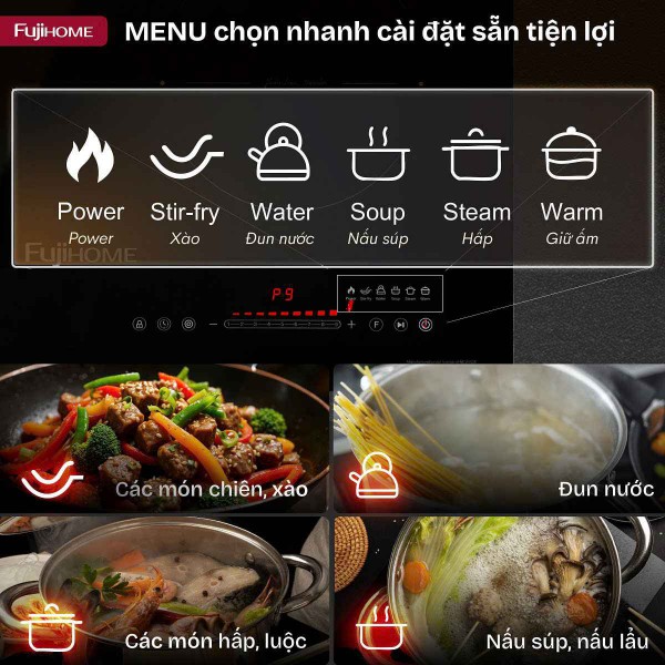 Đặc điểm nổi bật của bếp đôi từ và hồng ngoại Fujihome IC2519