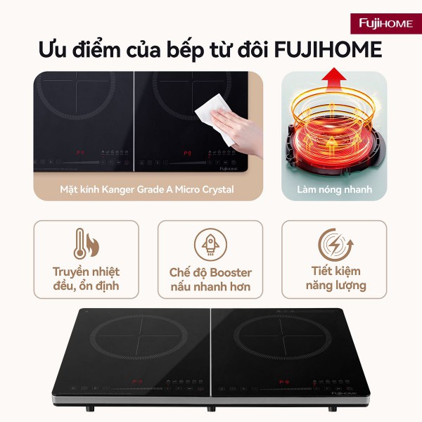 Đặc điểm nổi bật của bếp từ đôi Fujihome IC2123