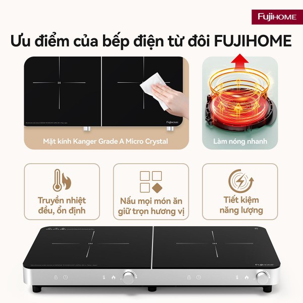 Đặc điểm nổi bật của bếp từ đôi Fujihome IC2602S