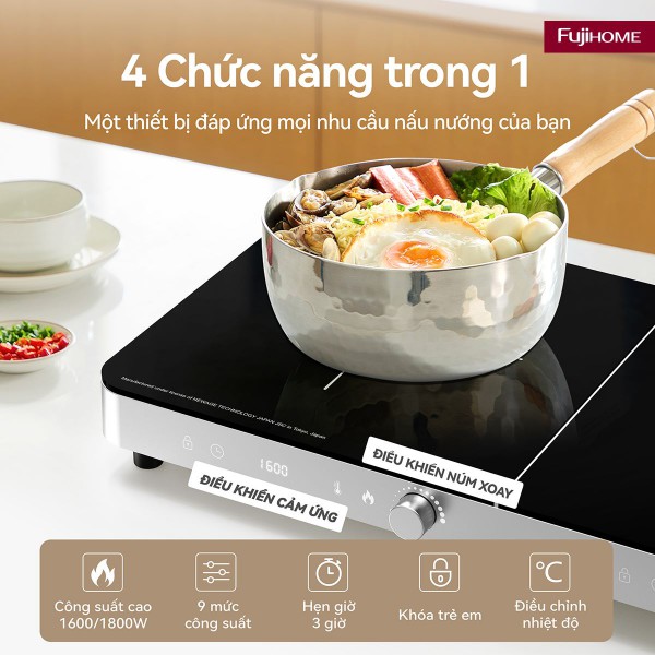 Đặc điểm nổi bật của bếp từ đôi Fujihome IC2602S