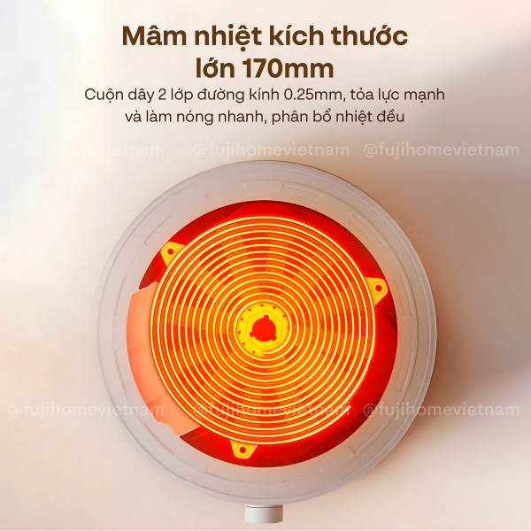 Đặc điểm nổi bật của bếp từ tròn đơn Fujihome IC-H02