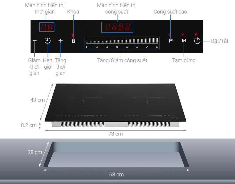 Tính năng nổi bật của bếp từ đôi Hafele HC-I2732A