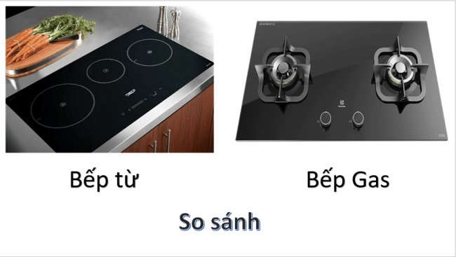 Bếp từ với bếp gas