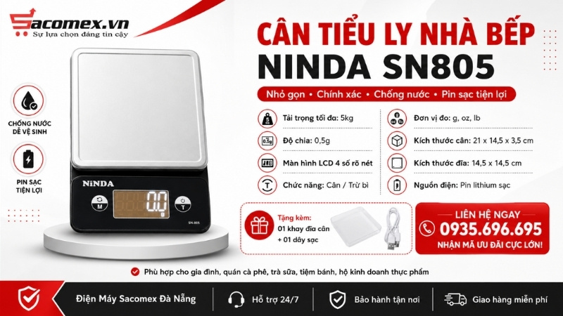 Điểm nổi bật của cân tiểu ly nhà bếp NINDA SN805