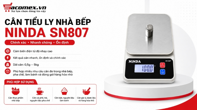 Điểm nổi bật của cân tiểu ly nhà bếp NINDA SN807