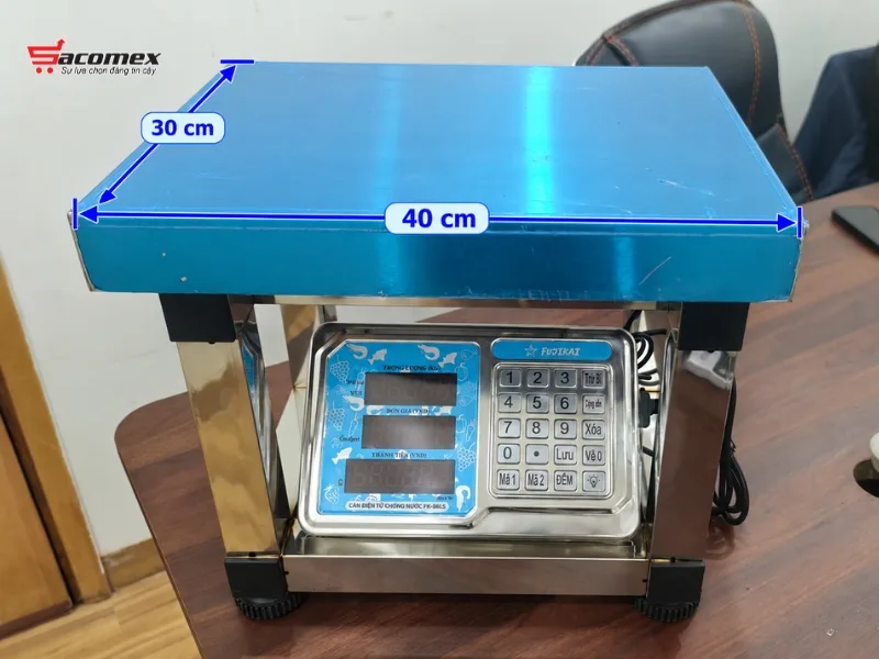 Kích thước mặt cân điện tử chống nước Fujikai FJK-86LS 40 × 30 cm