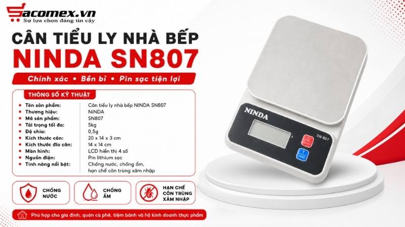 Vì sao nên lựa chọn cân tiểu ly nhà bếp NINDA SN807