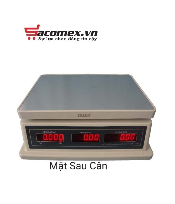 Mặt sau của cân tính giá chống nước Qua 832.