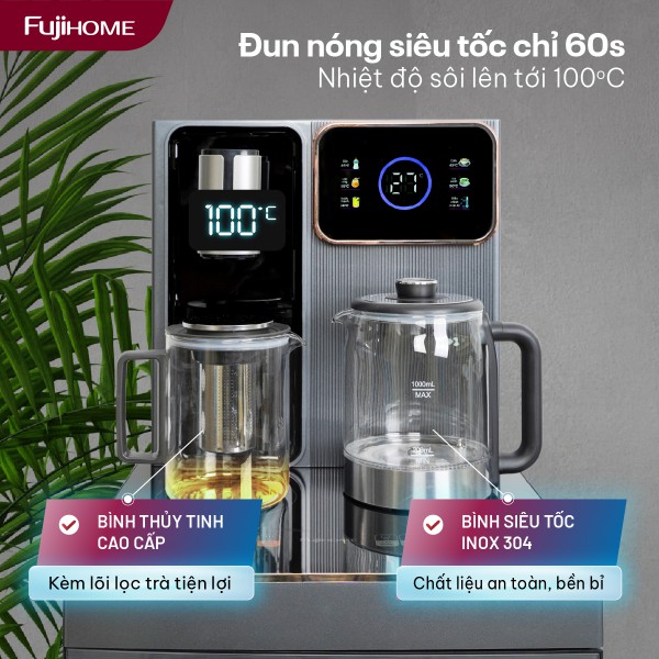 Ưu điểm nổi bật của cây nước nóng lạnh bàn trà có ngăn khử khuẩn UV Fujihome TB241UV