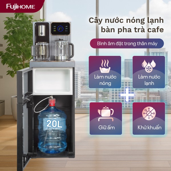 Fujihome TB241UV sử dụng thiết kế bình nước âm dưới