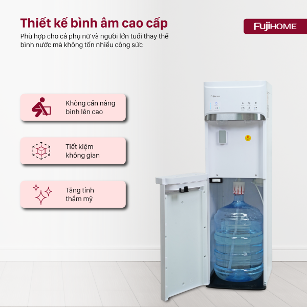 Thiết kế bình âm hiện đại, dễ sử dụng