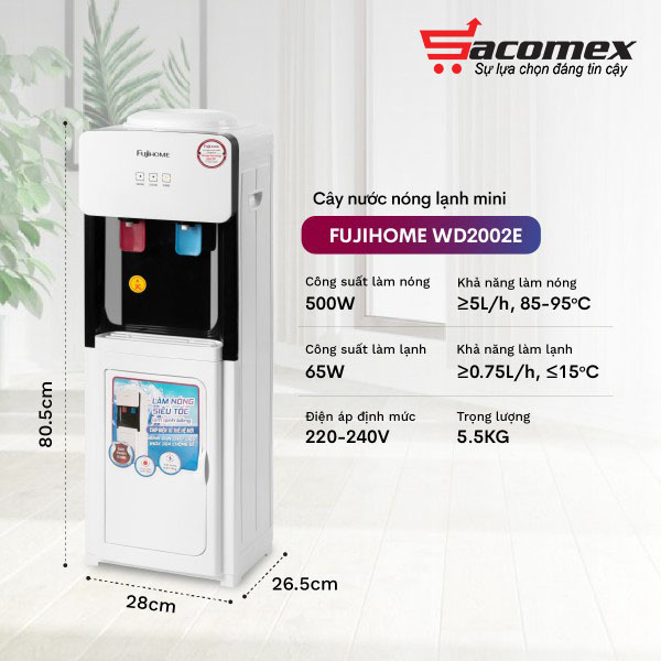 Cây nước nóng lạnh Fujihome WD2002E