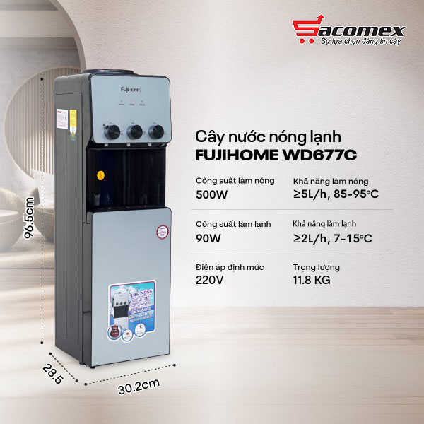 Cây nước nóng lạnh Fujihome WD677C