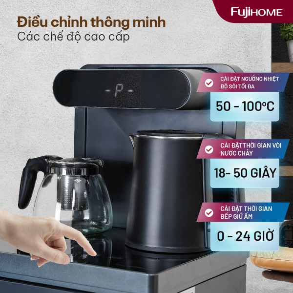 Giới thiệu cây nước nóng lạnh kết hợp bàn pha trà, cafe Fujihome TB392