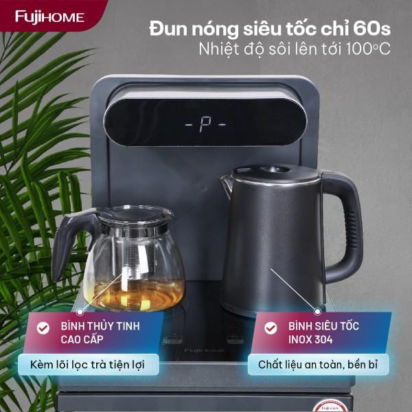 Giới thiệu cây nước nóng lạnh kết hợp bàn pha trà, cafe Fujihome TB392