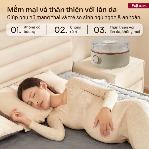 Đặc điểm nổi bật của chăn điện sưởi ấm bằng nước nóng Fujihome HB1820M