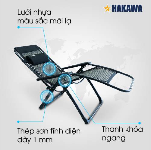 ghế xếp thư giãn hạng sang Hakawa HK-G22
