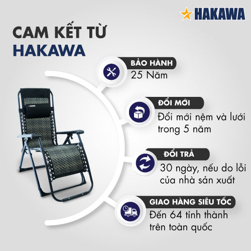 ghế xếp thư giãn hạng sang Hakawa HK-G22